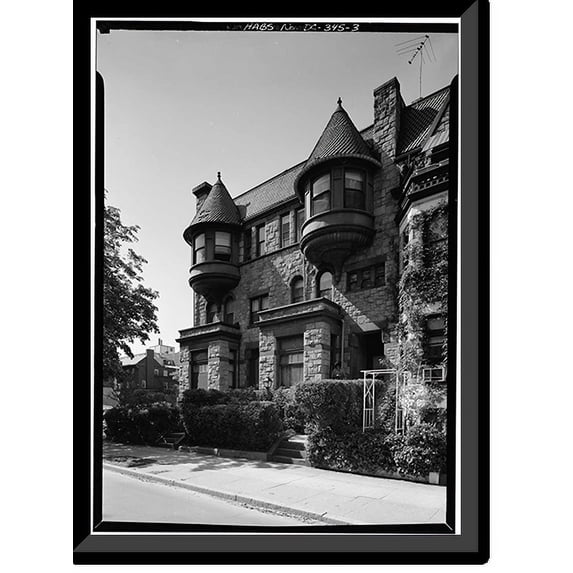 Historic Framed Print, Q Street Norhtwest, 1700 Block (Row Houses), Washington, District of Columbia, DC - 3, 17-7/8" x 21-7/8"