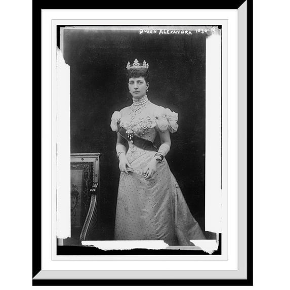 Historic Framed Print, Queen Alexandra standing, 17-7/8" x 21-7/8"