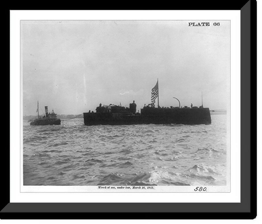 Historic Framed Print, [Raising the wreck of the U.S.S. MAINE in Havana ...