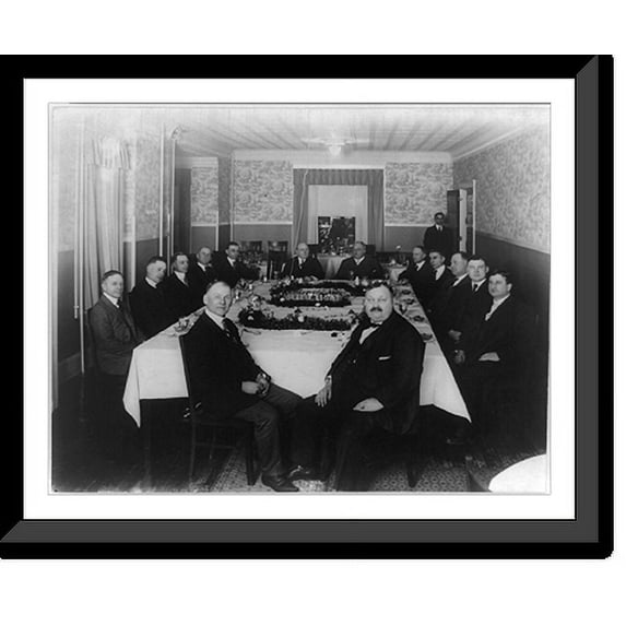 Historic Framed Print, Ready for the feast in the banquet hall, Hotel Hopp, Mifflinburg, Pa., 17-7/8" x 21-7/8"