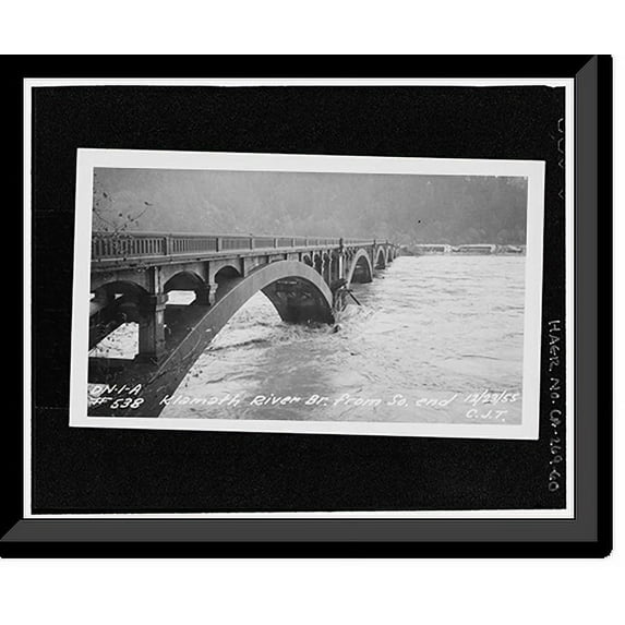Historic Framed Print, Redwood National & State Parks Roads, California coast from Crescent City to Trinidad, Crescent City, Del Norte County, CA - 60, 17-7/8" x 21-7/8"