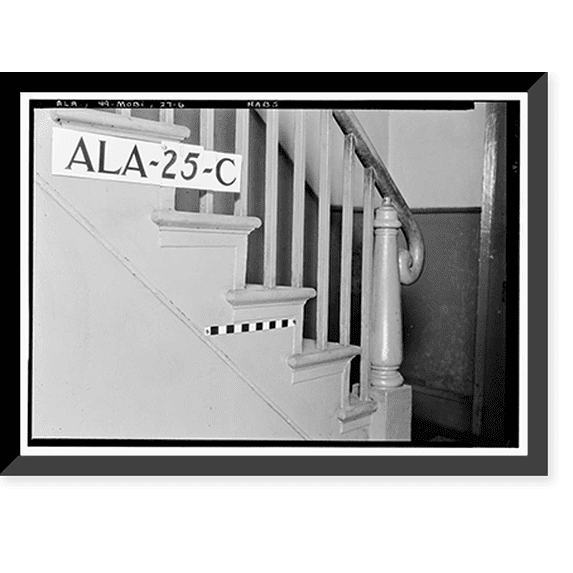 Historic Framed Print, Reingard Double House, 8-10 North Jackson Street, Mobile, Mobile County, AL - 6, 17-7/8" x 21-7/8"