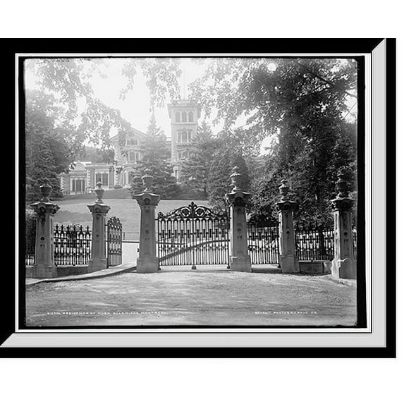 Historic Framed Print, Residence of Hugh Allan, Esq., Montreal, 17-7/8" x 21-7/8"