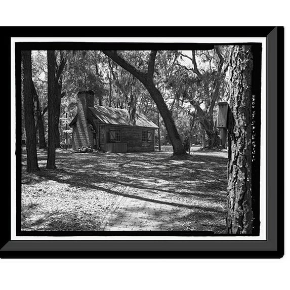 Historic Framed Print, Richmond Hill Plantation, Oyster House, East of Richmond Hill on Ford Neck Road, Richmond Hill, Bryan County, GA - 2, 17-7/8" x 21-7/8"