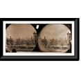 thumbnail image 1 of Historic Framed Print, Richmond Virginia. Burnt district. (horses hitched to iron fence on foreground), 17-7/8" x 21-7/8", 1 of 9