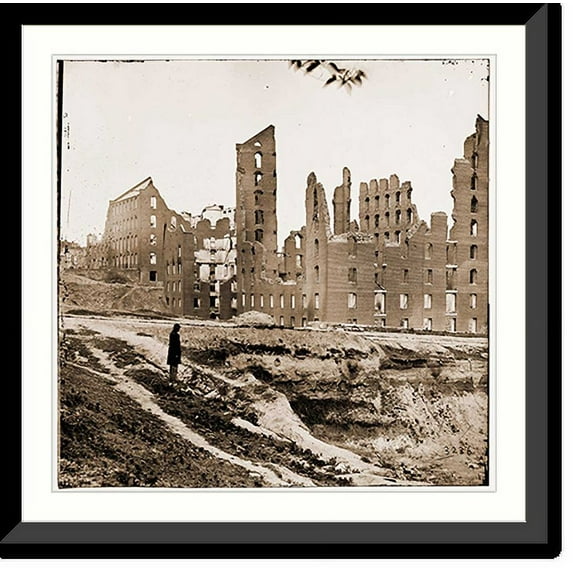 Historic Framed Print, Richmond Virginia. Ruined buildings in the burnt district - 4, 17-7/8" x 21-7/8"