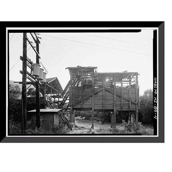 Historic Framed Print, Rock Crusher, At ruins of Baldwin Home For Boys, Moloka'i Island, Kalaupapa vicinity, Kalawao County, HI - 4, 17-7/8" x 21-7/8"