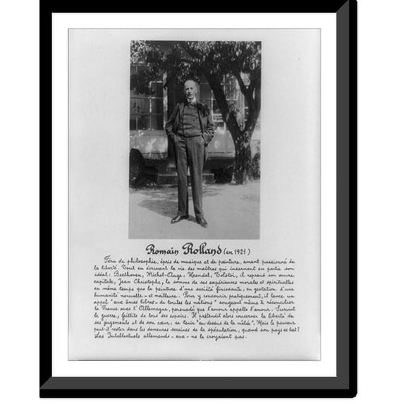 Historic Framed Print, Romain Rolland (en 1921), 17-7/8" x 21-7/8"