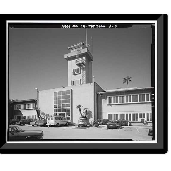 Historic Framed Print, Roosevelt Base, Administration & Brig Building, Bounded by Nevada & Colorado Streets, Reeves & Ric, Long Beach, Los Angeles County, CA - 7, 17-7/8" x 21-7/8"