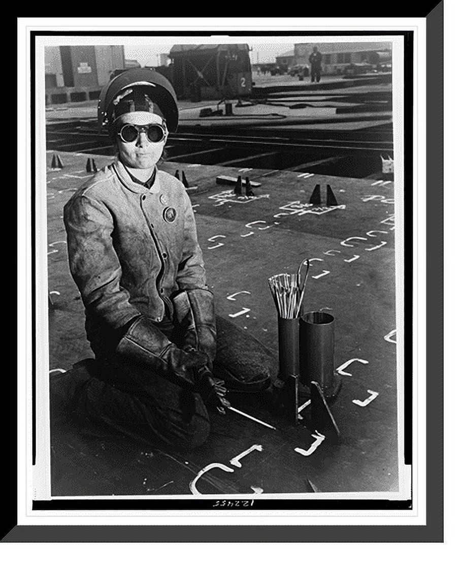 Historic Framed Print, Rosie the riveter, Mare Island Shipyard, CA, 17 ...