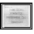 thumbnail image 1 of Historic Framed Print, [Rubin residence, Pensacola, Florida. Elevations and section], 17-7/8" x 21-7/8", 1 of 9