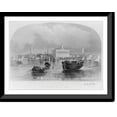thumbnail image 1 of Historic Framed Print, [S.C. - Charleston, S.C. in 1780" - view of harbor and waterfront; rowboat towing barge in foreground]", 17-7/8" x 21-7/8", 1 of 9
