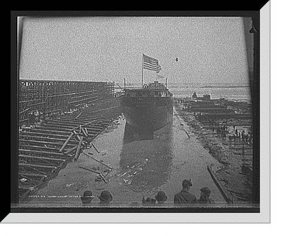 Historic Framed Print, S.S. Harry Coulby after the launch, 177/8