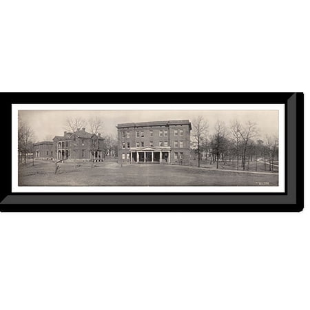 Historic Framed Print, SC 1909 Wofford Fitting School, Spartanburg PHOTO, 36-3/8" x 8-3/8"