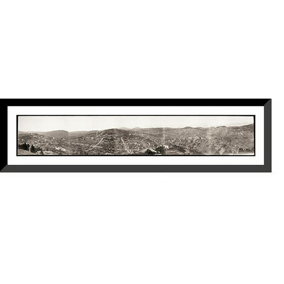 Historic Framed Print, SD 1901 Lead Panoramic view PHOTO, 36-3/8" x 8-3/8"