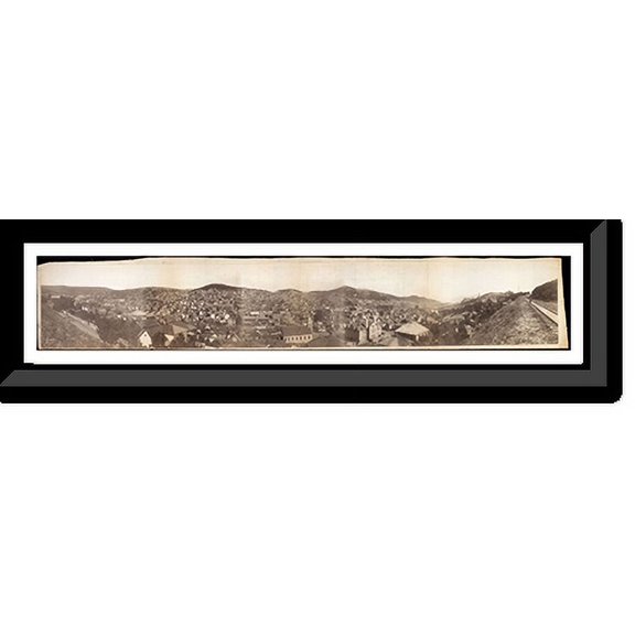 Historic Framed Print, SD 1907 Panoramic view of Lead PHOTO, 36-3/8" x 8-3/8"