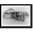 thumbnail image 1 of Historic Framed Print, [Sahelian zone of West Africa, 1973: women and children in front of thatched hut], 17-7/8" x 21-7/8", 1 of 9
