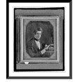 thumbnail image 1 of Historic Framed Print, [Samuel Washington Woodhouse, head and shoulders portrait, facing right, holding a stuffed bird specimen], 17-7/8" x 21-7/8", 1 of 9