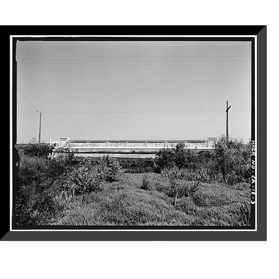 Historic Framed Print, San Antonio Creek Bridge, State Highway 1, Lompoc vicinity, Santa Barbara County, CA - 3, 17-7/8" x 21-7/8"