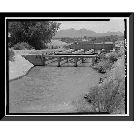 Historic Framed Print, San Carlos Irrigation Project, Casa Blanca Canal, Gila River, Coolidge, Pinal County, AZ - 6, 17-7/8" x 21-7/8"