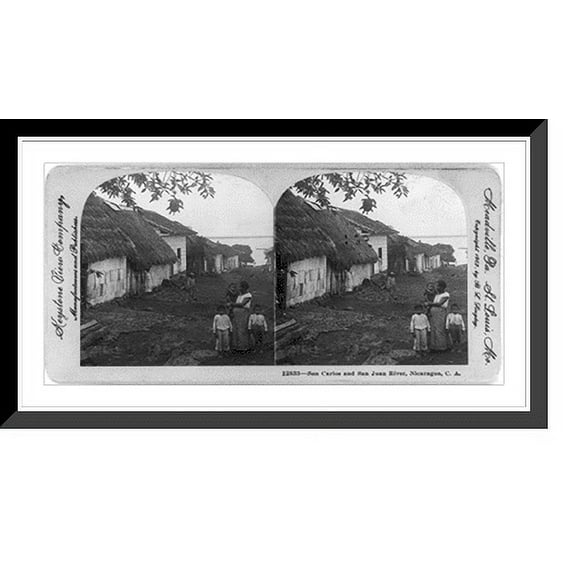 Historic Framed Print, San Carlos and San Juan River, Nicaragua, C. A., 17-7/8" x 21-7/8"