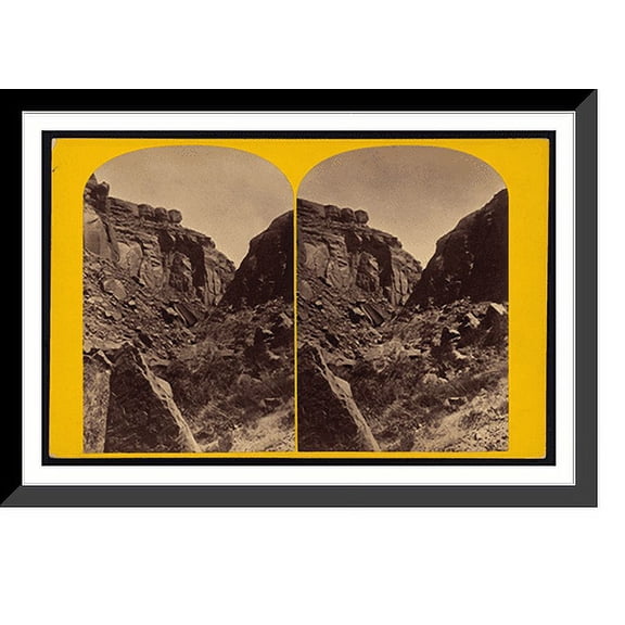 Historic Framed Print, Sandstone columns, 17-7/8" x 21-7/8"