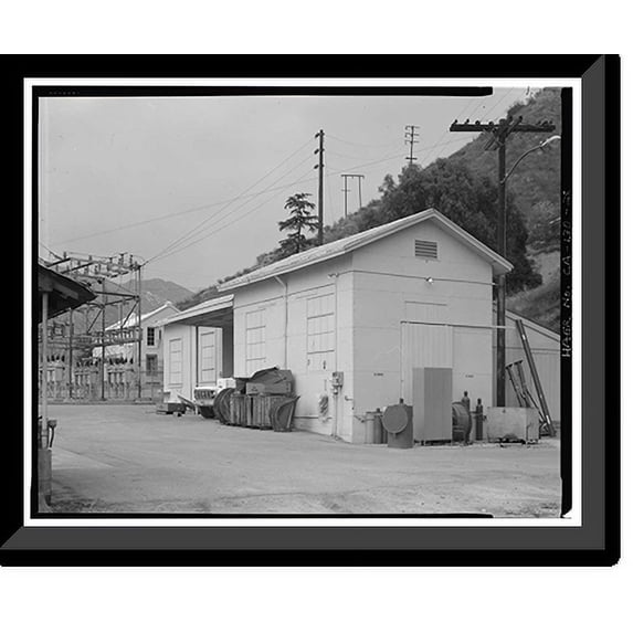 Historic Framed Print, Santa Ana River Hydroelectric System, Redlands vicinity, San Bernardino County, CA - 28, 17-7/8" x 21-7/8"