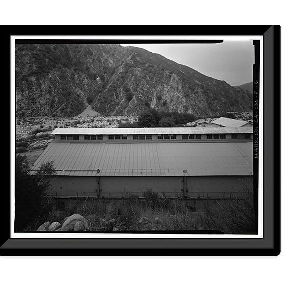 Historic Framed Print, Santa Ana River Hydroelectric System, SAR-1 Powerhouse, Redlands vicinity, San Bernardino County, CA - 6, 17-7/8" x 21-7/8"