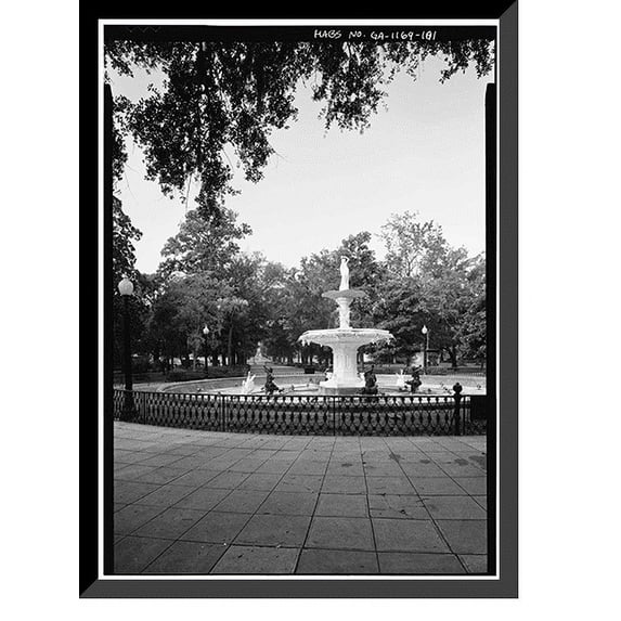 Historic Framed Print, Savannah Victorian Historic District, Bounded by Gwinnett, East Broad, West Broad Street, Savannah, Chatham County, GA - 101, 17-7/8" x 21-7/8"
