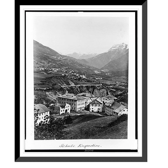Historic Framed Print, Schuls. Engadine, 17-7/8" x 21-7/8"