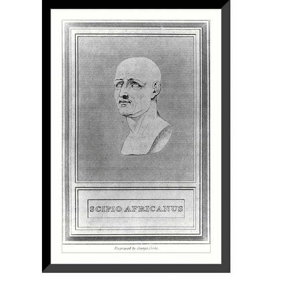 Historic Framed Print, Scipio Africanus, 235?-183 B.C., 17-7/8" x 21-7/8"