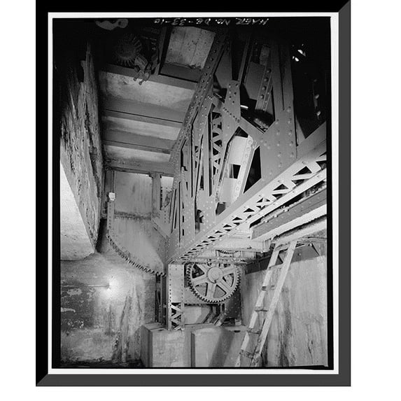 Historic Framed Print, Seaford Bridge, Spanning Nanticoke River at Front Street, Seaford, Sussex County, DE - 10, 17-7/8" x 21-7/8"
