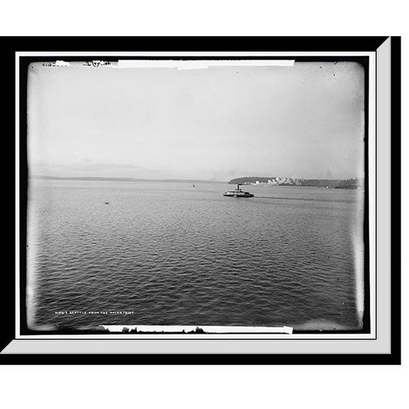 Historic Framed Print, Seattle from the water front - 4, 17-7/8" x 21-7/8"
