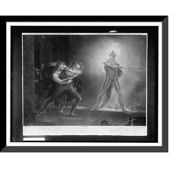 Historic Framed Print, Shakespeare. Hamlet. Prince of Denmark.painted by H. Fuseli R.A. ; engraved by R. Thew., 17-7/8" x 21-7/8"