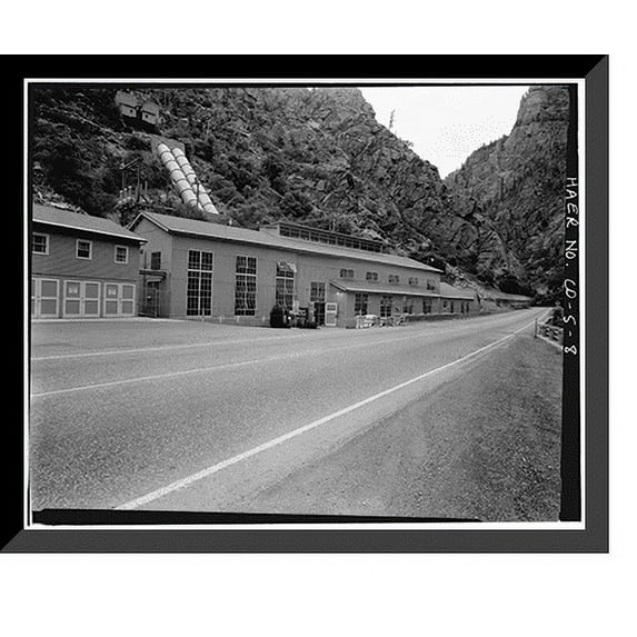Historic Framed Print, Shoshone Hydroelectric Plant Complex, 60111 U.S. Highway 6, Glenwood Springs, Garfield County, CO - 8, 17-7/8" x 21-7/8"