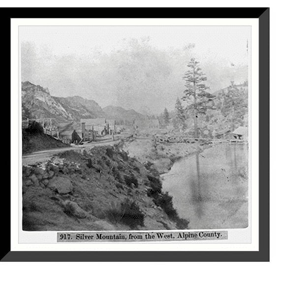 Historic Framed Print, Silver Mountain Valley, from the West, Alpine County, 17-7/8" x 21-7/8"