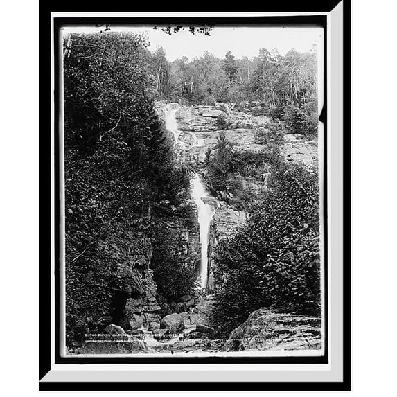 Historic Framed Print, Silver cascade, Crawford Notch, White Mts., N.H., 17-7/8" x 21-7/8"
