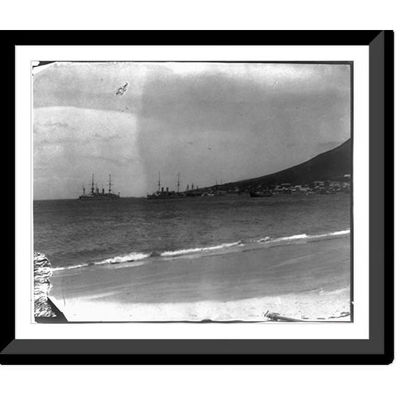 Historic Framed Print, [Simonds Bay - Near Cape Town - The British Naval Station of South Africa], 17-7/8" x 21-7/8"