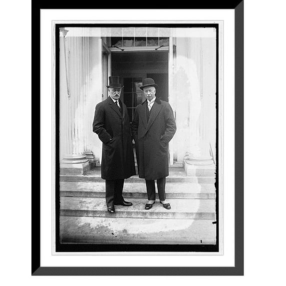 Historic Framed Print, Sir Esme Howard with J.A.M. Eler, Commissioner for Australia at W.H. [i.e. White House,, 17-7/8" x 21-7/8"