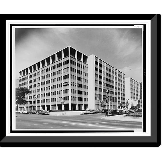 Historic Framed Print, Site of Guggenheim house, 16th St. & M St., N.W. - office building of National Education Assoc., 17-7/8" x 21-7/8"