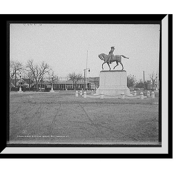 Historic Framed Print, Slocum statue and Bedford rest, Brooklyn, N.Y., 17-7/8" x 21-7/8"