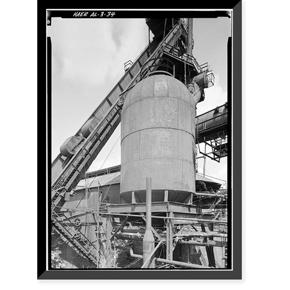 Historic Framed Print, Sloss-Sheffield Steel & Iron, First Avenue North Viaduct at Thirty-second Street, Birmingham, Jefferson County, AL - 34, 17-7/8" x 21-7/8"