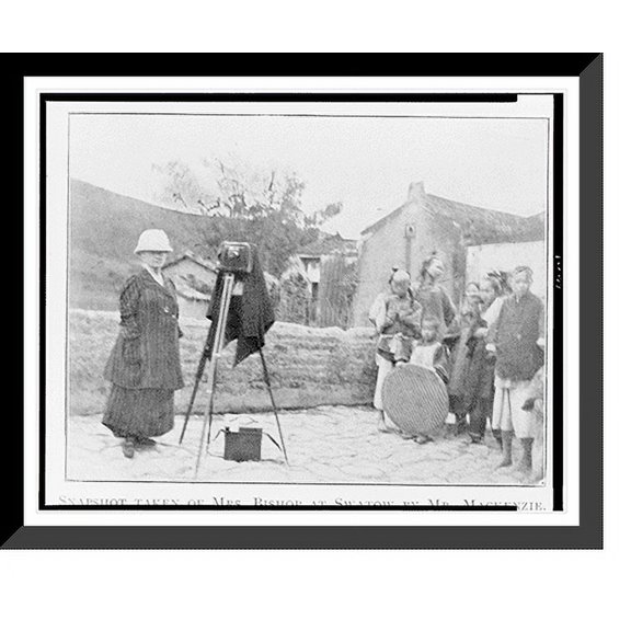 Historic Framed Print, Snapshot taken of Mrs. Bishop at Swatow by Mr. Mckenzie, 17-7/8" x 21-7/8"