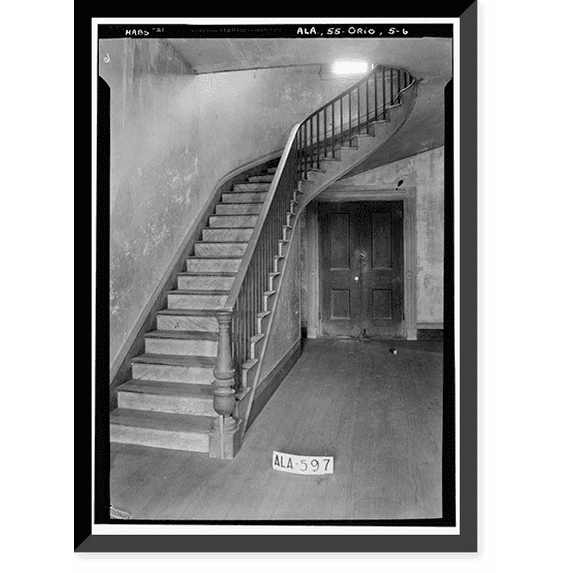 Historic Framed Print, Solomon Siler House, U.S. Highway 231, Orion, Pike County, AL - 6, 17-7/8" x 21-7/8"