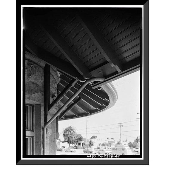 Historic Framed Print, Southern Pacific Depot, 559 El Camino Real, San Carlos, San Mateo County, CA - 47, 17-7/8" x 21-7/8"