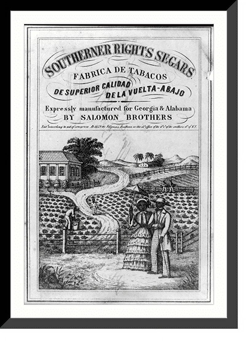 Historic Framed Print, Southerner rights segars. Expressly manufactured ...