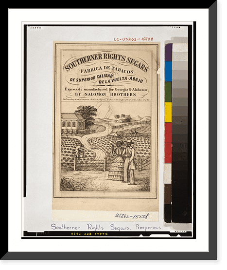 Historic Framed Print, Southerner rights segars. Expressly manufactured ...