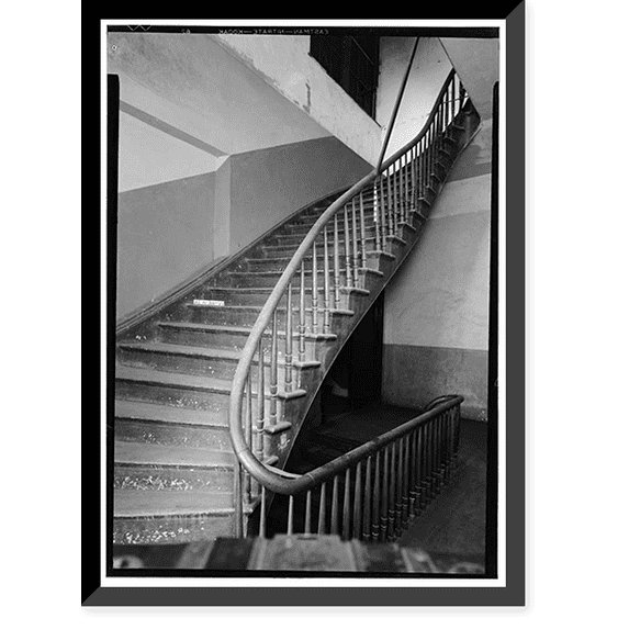 Historic Framed Print, Spring Hill College, Main Building, Old Shell Road, Spring Hill, Mobile County, AL - 33, 17-7/8" x 21-7/8"