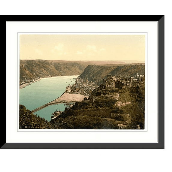 Historic Framed Print, St. Goar the Rhine Germany, 17-7/8" x 21-7/8"