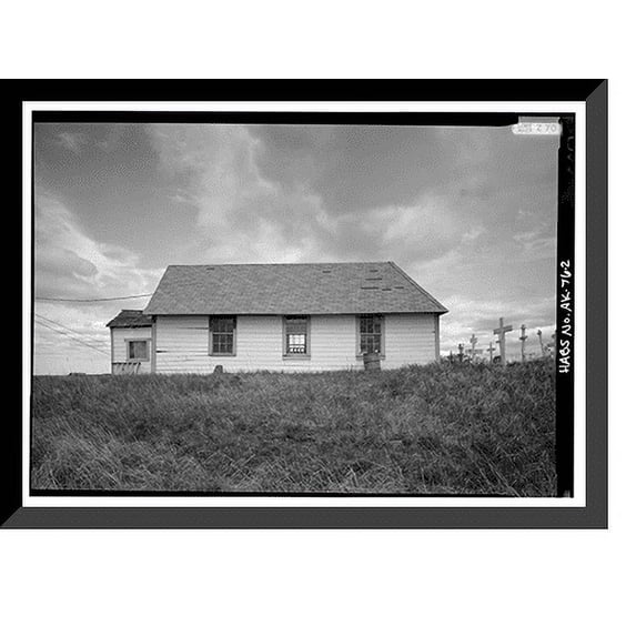 Historic Framed Print, St. Nicholas Russian Orthodox Church, Pilot Point, AK - 2, 17-7/8" x 21-7/8"